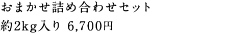 おまかせ詰め合わせセット 2kg 6,700円